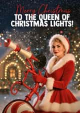 Funny Christmas Card - Martha May Whovier - Queen Of Christmas Lights created by I Draw Stuff
