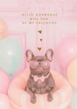Cute Valentine’s Day Card – French Bulldog - Be My Valentine created by Lola Design