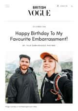 Personalised Birthday Photo Card created by Trendink Cards - Funny Birthday Card - Favourite Embarrassment - Vogue