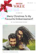 Personalised Christmas Photo Card created by Trendink Cards - Funny Christmas card for your significant other - Embarrassment - Vogue Article
