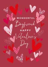 Classic Valentine's Day Card - For Boyfriend - Love Heart Confetti created by SABIVO Design by Sabina