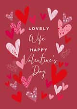 Classic Valentine's Day Card - For Wife - Love Heart Confetti created by SABIVO Design by Sabina