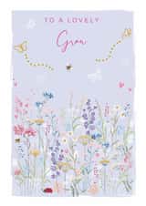Traditional Birthday Card - For Gran - Pretty Flowers created by SABIVO Design by Sabina