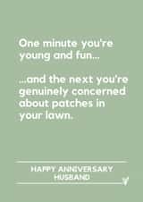 Funny Anniversary Card | Husband | Lawn | Gardening | Relatable Humour | Joke created by Making Lemonade