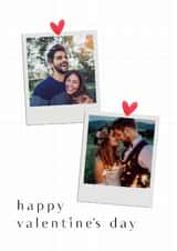 Personalised Valentines Day Photo Card created by Spark and Wild - Classic Valentine's Day Card - Polaroid Photos
