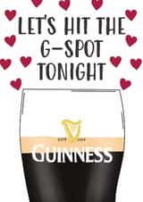 Cheeky Split the G | G-Spot | Funny Valentine’s Card for Guinness Lovers. created by Aussie Studios