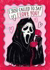 Funny Valentine Card - Scream - Ghostface created by Atwood & Atwood
