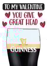 Cheeky Guinness Valentine's Card for Girlfriend created by Aussie Studios