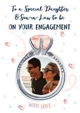 Personalised Engagement Photo Card created by Katie Phythian Design - Classic Engagement Card - Ring - For Daughter & Son-In-Law