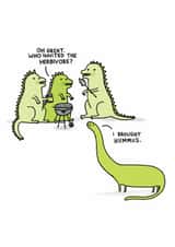 Funny Birthday Card - Herbivore Dinosaur created by Ohh Deer