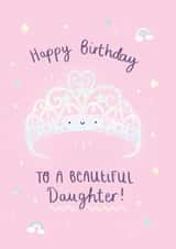 Pretty Birthday Card - Beautiful Daughter - Tiara created by Ohh Deer