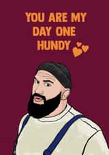 Funny Anniversary Card - Day One Hundy - Joe Marler created by Doublea
