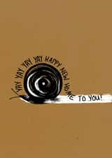 Minimalist New Home Snail card for friend or family moving house created by Mayah Wetherell