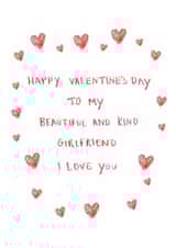 Romantic Valentine’s Day Card - For Girlfriend - Beautiful And Kind I Love You created by HCD Illustration