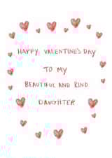 Cute Valentine’s Day Card - For Daughter - Beautiful created by HCD Illustration