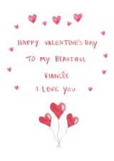 Romantic Valentine’s Day Card - For Fiancee - I Love You created by HCD Illustration