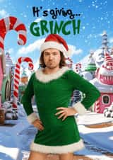Funny Christmas Card - It's Giving Grinch created by Juniper Moon