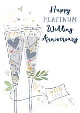 Traditional 70th Anniversary Card - For Special Couple - Platinum created by Katie Phythian Design
