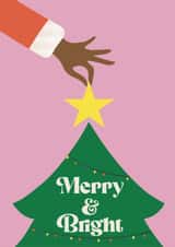 Classic Christmas Card - Merry And Bright created by Little Egret Design