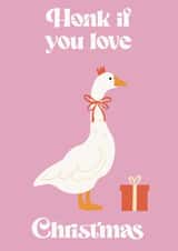 Funny Christmas Card - Silly Goose - Honk created by Little Egret Design