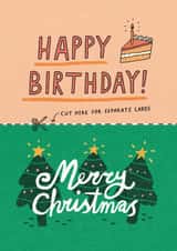 Funny Birthday Card - Christmas Birthday - Combined created by Sunpatch Society