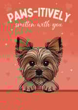 Cute Valentine's Day Card - From The Dog - Yorkshire Terrier created by Choo Choo 