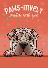 Cute Valentine's Day Card - From The Dog - Sharpei created by Choo Choo 