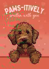 Cute Valentine's Day Card - From The Dog - Labradoodle created by Choo Choo 