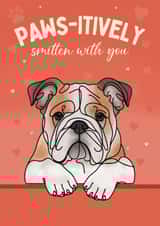 Cute Valentine's Day Card - From The Dog - Bulldog created by Choo Choo 