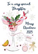 Traditional Christmas Card - For Daughter - 2025 created by Katie Phythian Design