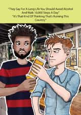 Humorous beer drinking birthday card for the men in your life created by Bizzie Lizzie