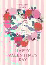 Pretty Valentine's Day Card - For Wife - Love Is All You Need created by Nina Raby - Jones
