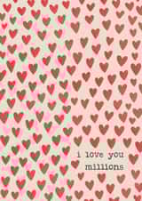 Classic Valentine's Day Card - Love You Millions created by The Merry Giraffe