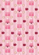 Cute Pink Festive Christmas Card for Friends created by Hswdesigns