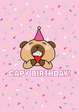 Cute Capybara Birthday Card created by Luella York