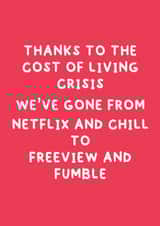 Funny Valentine's Day Card - Cost Of Living created by Stuck Shop Gifts