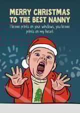 Funny Christmas Card - For Nanny - Window Prints created by Woody's Design