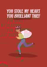 Cute Valentine's Day Card - You Stole My Heart created by Pickled Prints