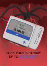 Fun Birthday Card - Stranger Things - Walkman created by Sian Moore Illustration