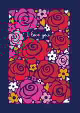 Classic Valentine's Day Card - Roses - I Love You created by Happy Street