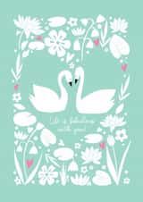 Swan Valentine Card created by Happy Street