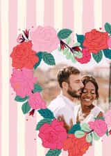 Personalised Valentines Day Photo Card created by Nina Raby - Jones - Pretty Valentine's Day Card - For Her - Roses - Hearts 