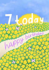 Pretty Birthday Card - 7th - Flowers And Butterflies created by Macie Dot Doodles