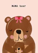 Cute Mother's Day Card - Mummy Bear and Baby Bear - MAMA bear created by Bexy Boo