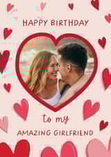 Personalised Birthday Photo Card created by The Pattern Press - Classic Birthday Card - Amazing Girlfriend