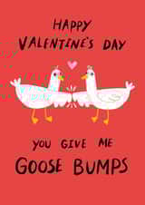 Funny Valentine's Day Card - Goose Bumps created by Dandelion Stationery