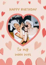 Personalised Birthday Photo Card created by The Pattern Press - Classic Birthday Card - Work Wife - Bestie