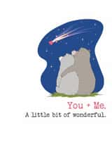 Cute Valentine's Day/Anniversary Card - You + Me - Little Bit Of Wonderful created by Dandelion Stationery