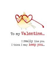 Cute Valentine's card for a partner / significant other - I may keep you created by Dandelion Stationery