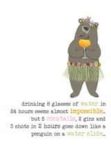Funny Birthday Card - For Her - Drinking created by Dandelion Stationery